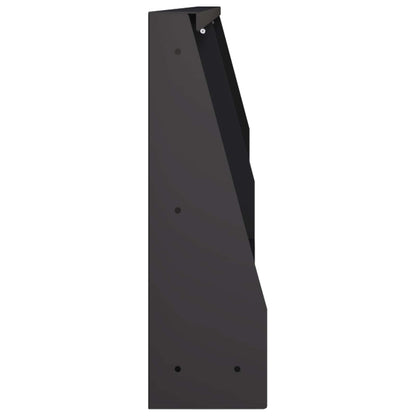 Retaining Wall 2 pcs 100 x 12 x 30 cm Steel Black