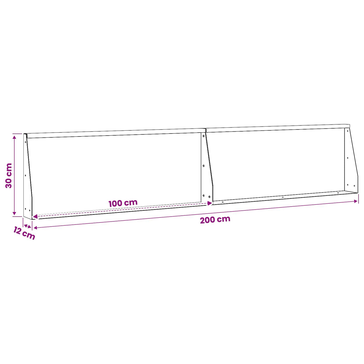 Retaining Wall 2 pcs 100 x 12 x 30 cm Steel White