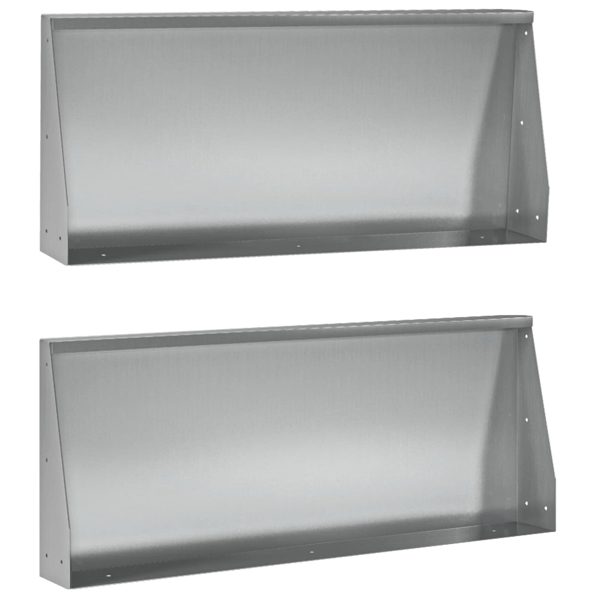 Retaining Wall 2 pcs 100 x 12 x 30 cm Galvanised Steel Silver