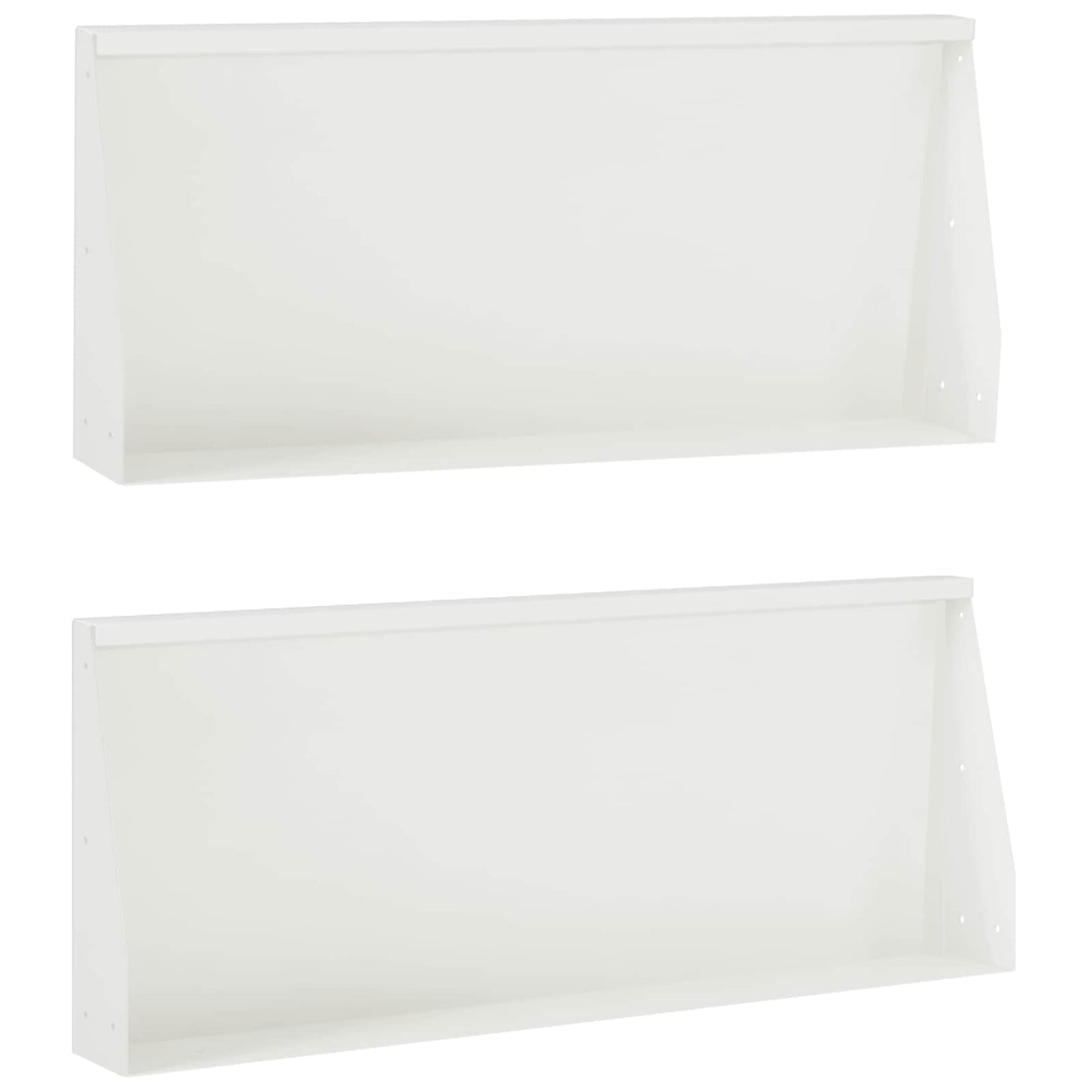 Retaining Wall 2 pcs 100 x 12 x 40 cm Steel White