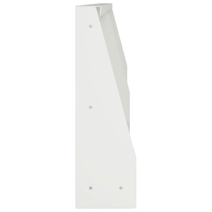 Retaining Wall 2 pcs 100 x 12 x 40 cm Steel White