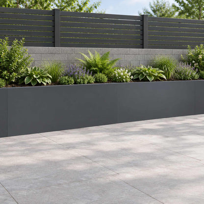 Retaining Wall 2 pcs 100 x 12 x 50 cm Steel Anthracite