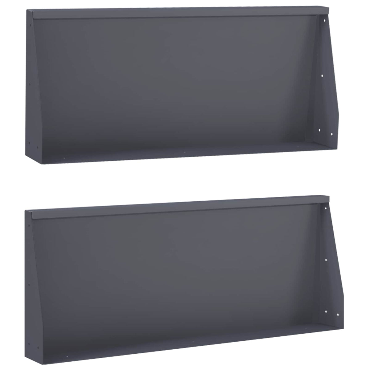 Retaining Wall 2 pcs 100 x 12 x 40 cm Steel Anthracite