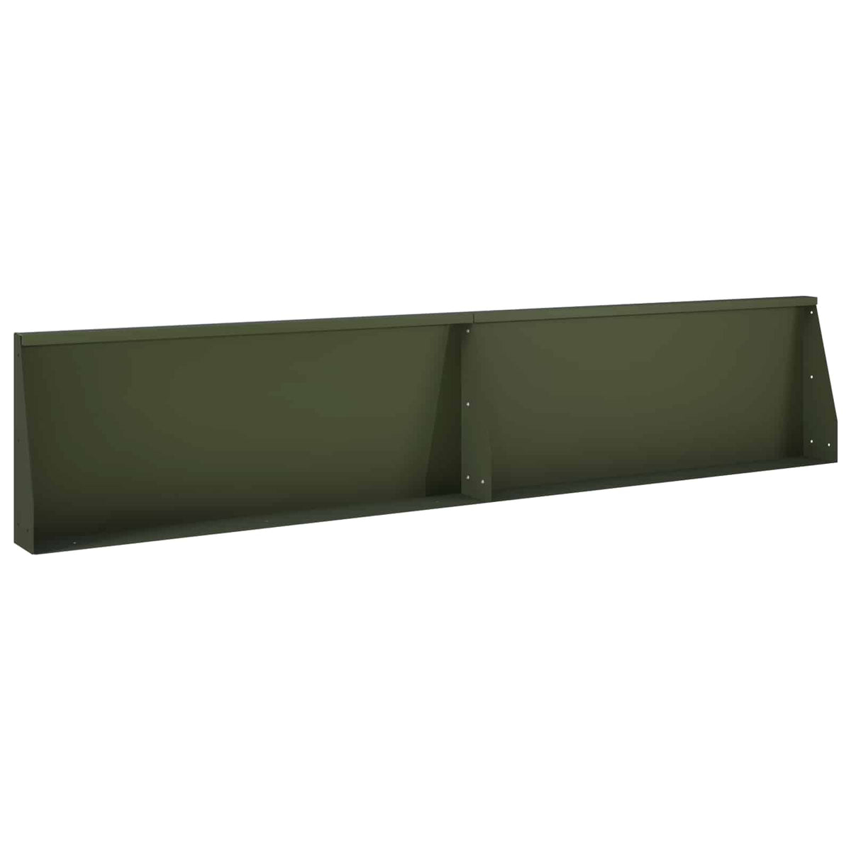 Retaining Wall 2 pcs 100 x 12 x 40 cm Steel Olive Green