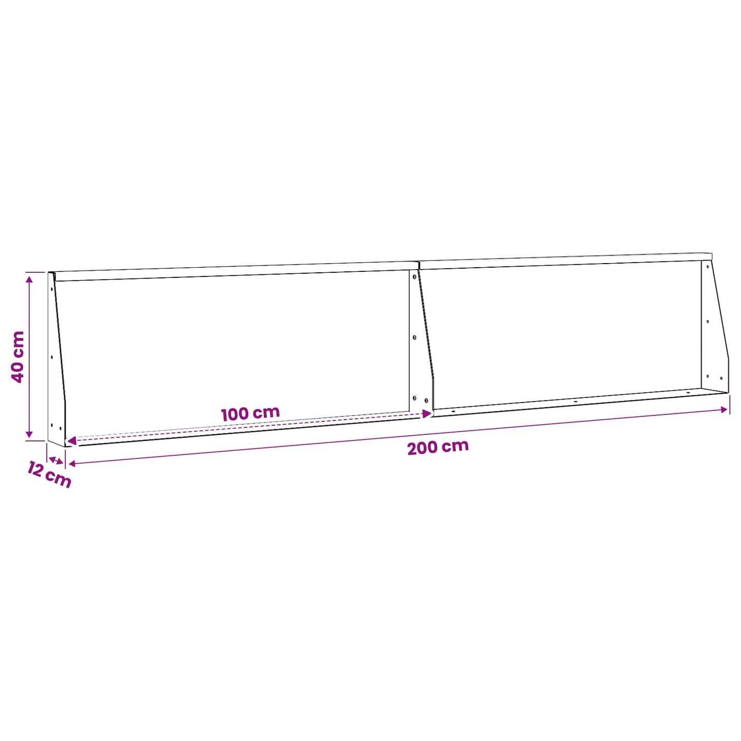 Retaining Wall 2 pcs 100 x 12 x 40 cm Stainless Steel Silver