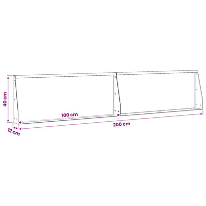 Retaining Wall 2 pcs 100 x 12 x 40 cm Stainless Steel Silver