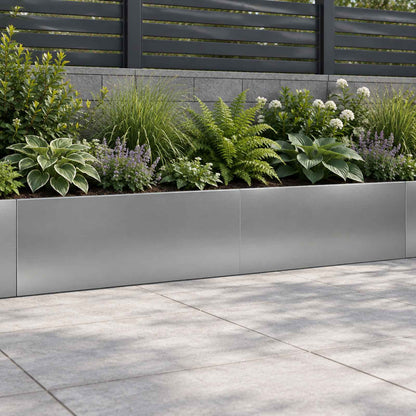 Retaining Wall 2 pcs 100 x 12 x 40 cm Galvanised Steel Silver