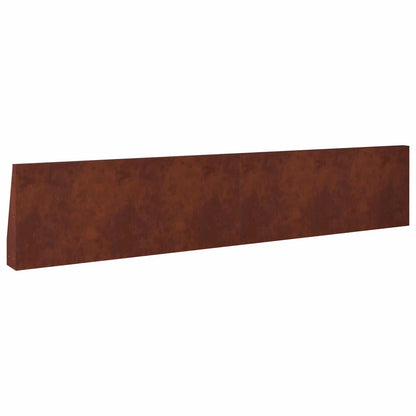 Retaining Wall 2 pcs 100 x 12 x 40 cm Weathering Steel Rusty