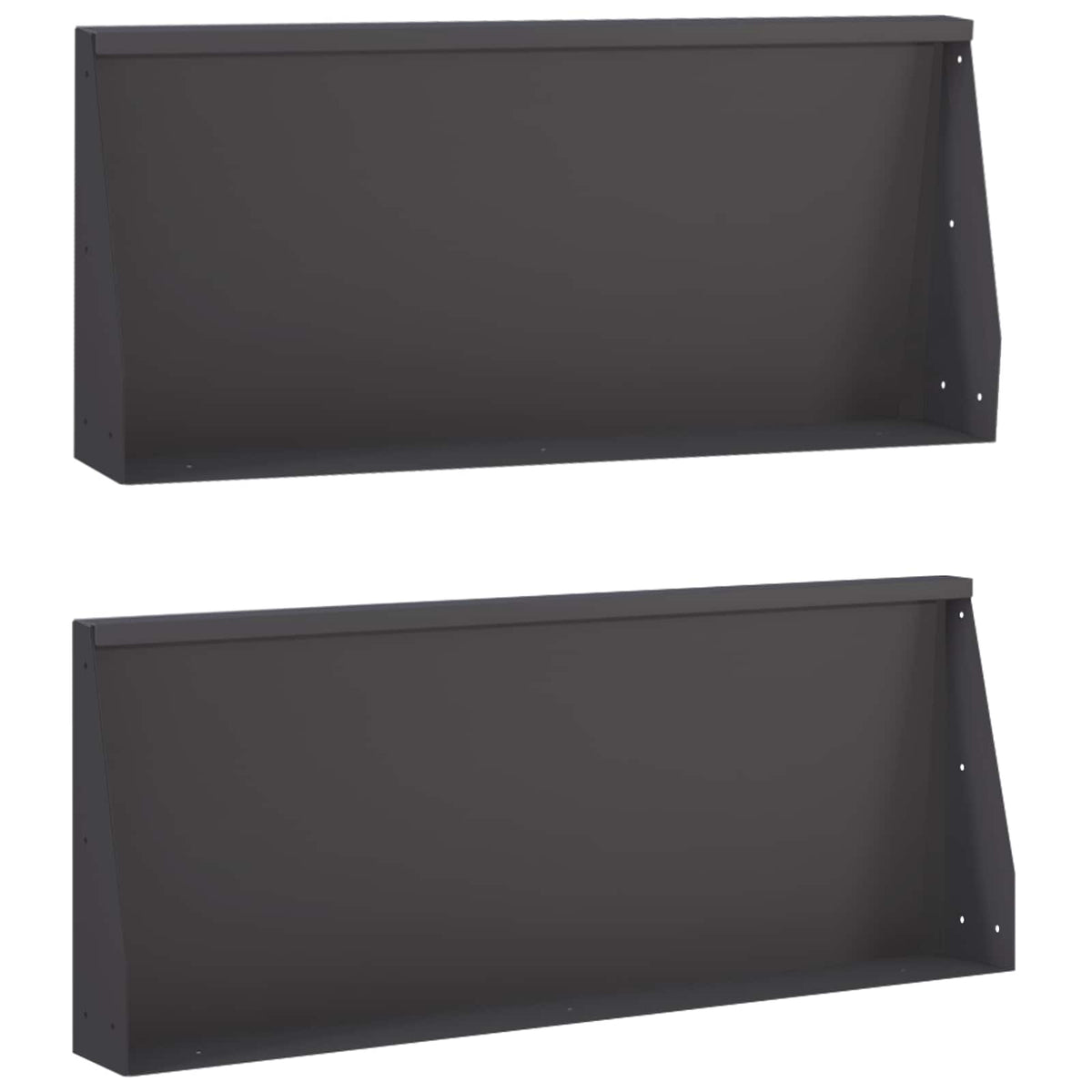 Retaining Wall 2 pcs 100 x 12 x 50 cm Steel Black