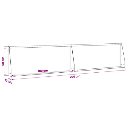 Retaining Wall 2 pcs 100 x 12 x 50 cm Steel Anthracite