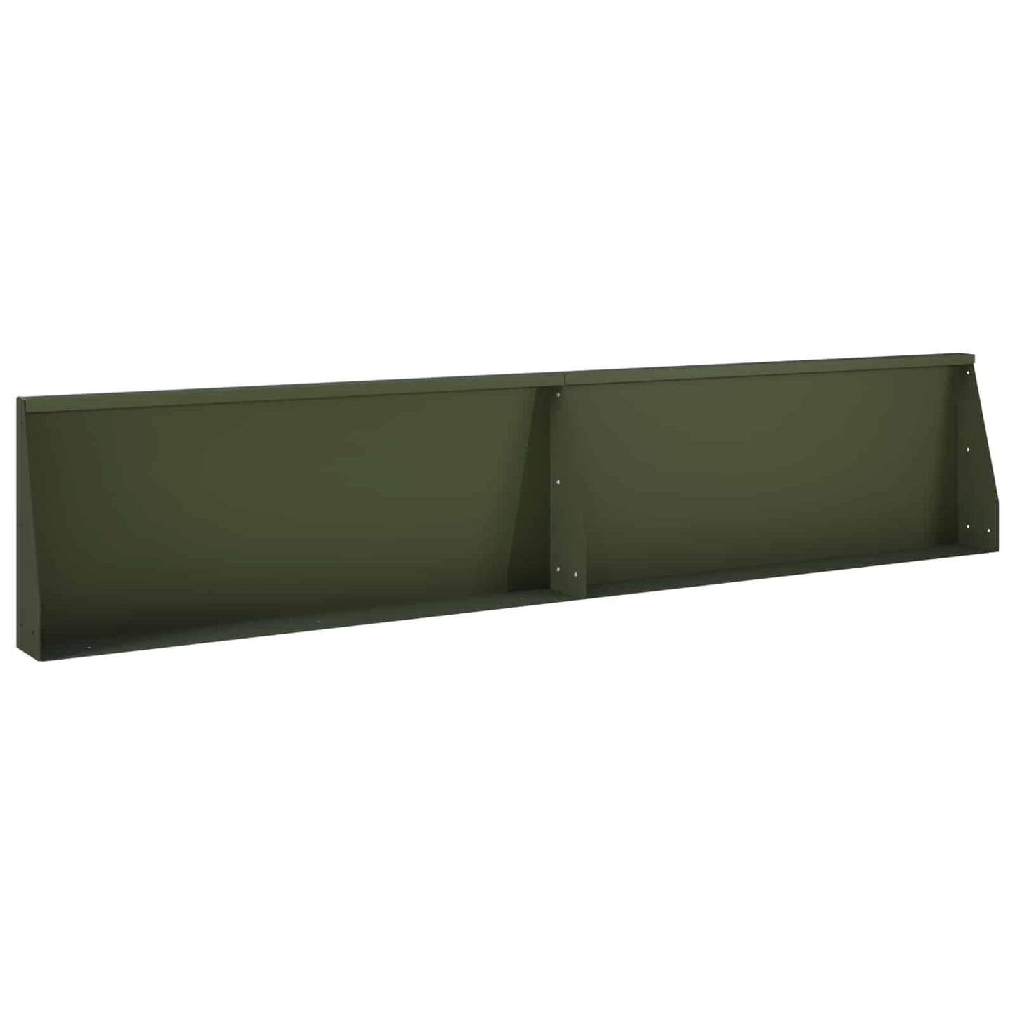 Retaining Wall 2 pcs 100 x 12 x 50 cm Steel Olive Green