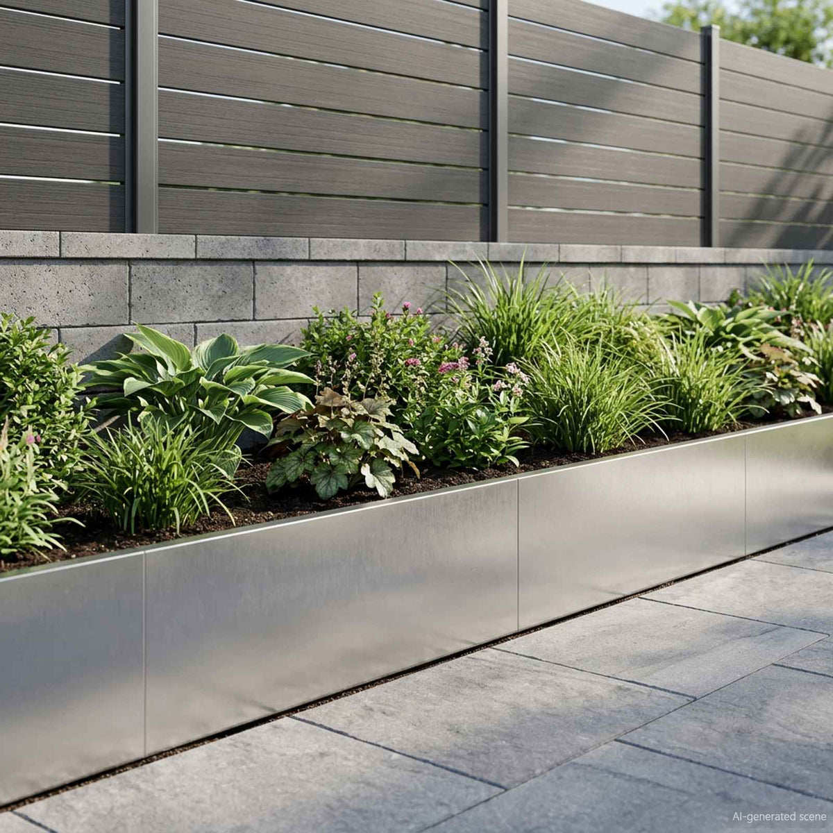 Retaining Wall 2 pcs 100 x 12 x 50 cm Stainless Steel Silver