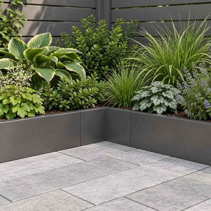 Retaining Wall 2 pcs 50 x 50 x 40 cm Steel Black
