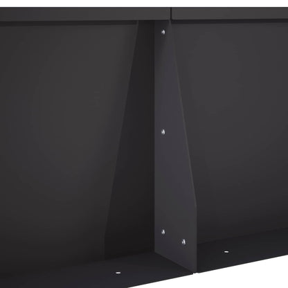 Retaining Wall 2 pcs 50 x 50 x 30 cm Steel Black