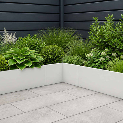 Retaining Wall 2 pcs 50 x 50 x 50 cm Steel White