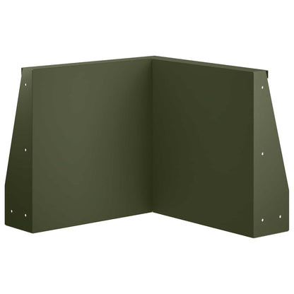Retaining Wall 2 pcs 50 x 50 x 30 cm Steel Olive Green
