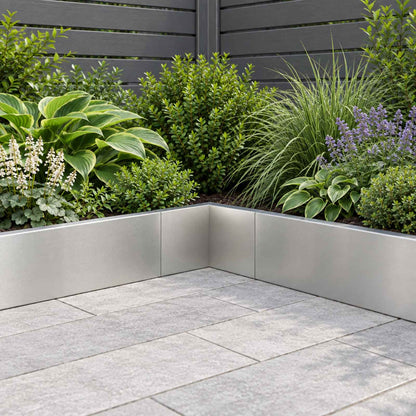 Retaining Wall 2 pcs 50 x 50 x 30 cm Stainless Steel Silver