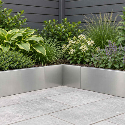 Retaining Wall 2 pcs 50 x 50 x 50 cm Galvanised Steel Silver