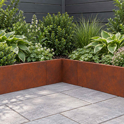 Retaining Wall 50 x 50 x 50 cm Weathering Steel Rusty