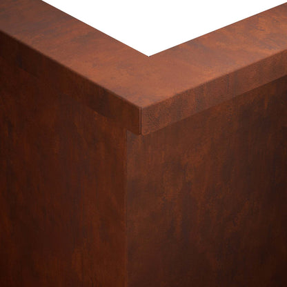 Retaining Wall 2 pcs 50 x 50 x 30 cm Weathering Steel Rusty
