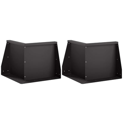 Retaining Wall 2 pcs 50 x 50 x 40 cm Steel Black