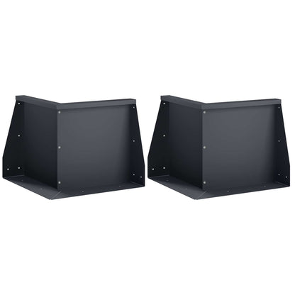 Retaining Wall 2 pcs 50 x 50 x 40 cm Steel Anthracite