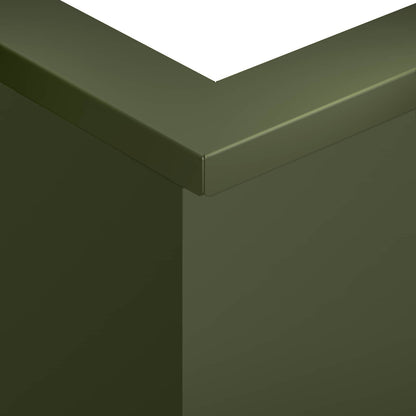 Retaining Wall 2 pcs 50 x 50 x 40 cm Steel Olive Green