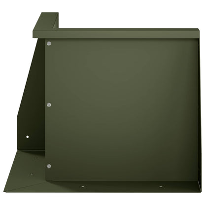 Retaining Wall 2 pcs 50 x 50 x 40 cm Steel Olive Green