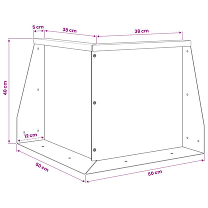 Retaining Wall 50 x 50 x 40 cm Stainless Steel Silver