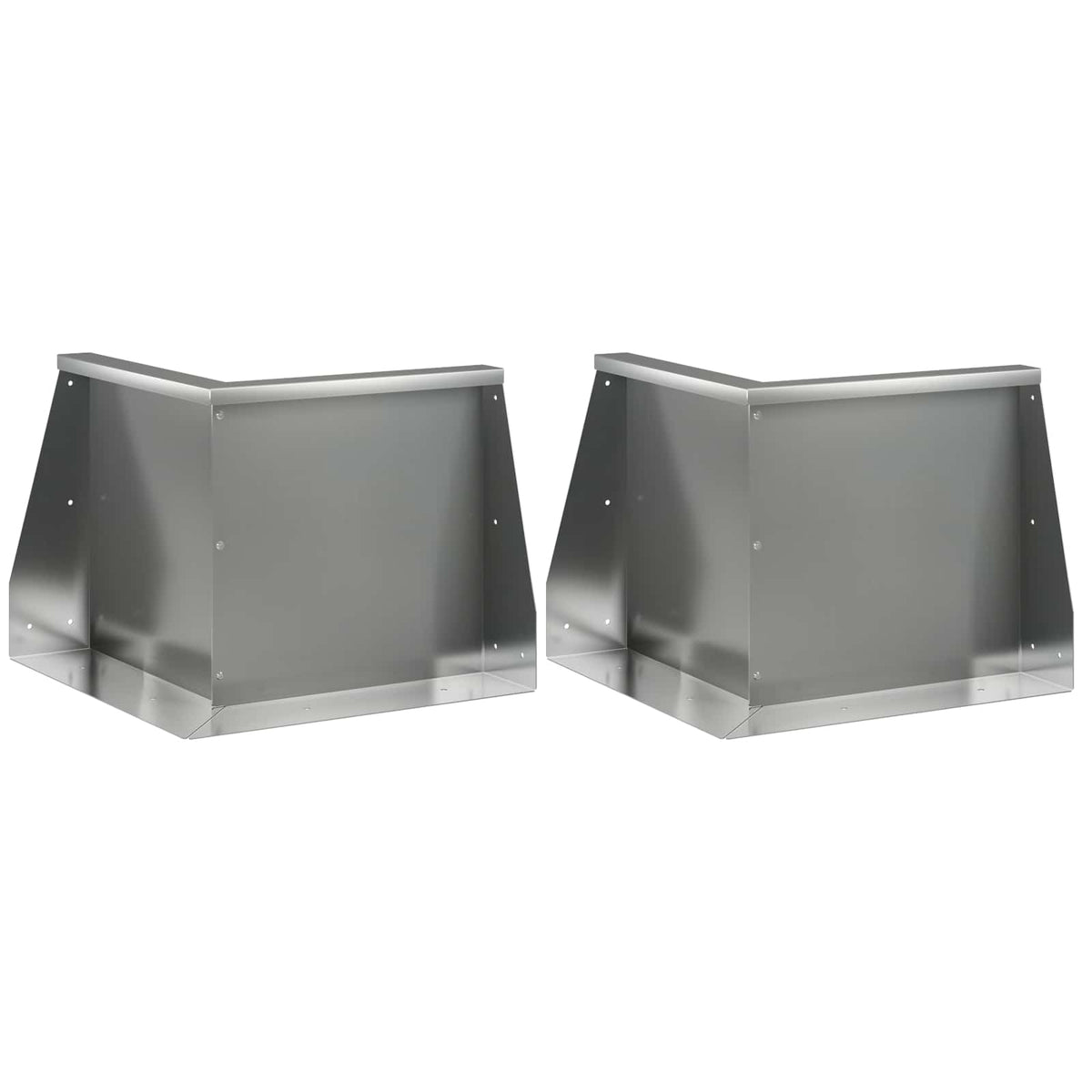 Retaining Wall 2 pcs 50 x 50 x 40 cm Galvanised Steel Silver