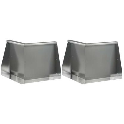 Retaining Wall 2 pcs 50 x 50 x 40 cm Galvanised Steel Silver