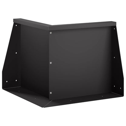 Retaining Wall 50 x 50 x 50 cm Steel Black