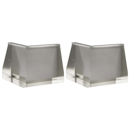 Retaining Wall 2 pcs 50 x 50 x 50 cm Stainless Steel Silver