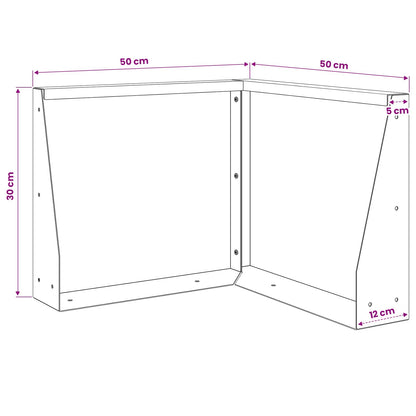 Retaining Wall 50 x 50 x 30 cm Steel Black