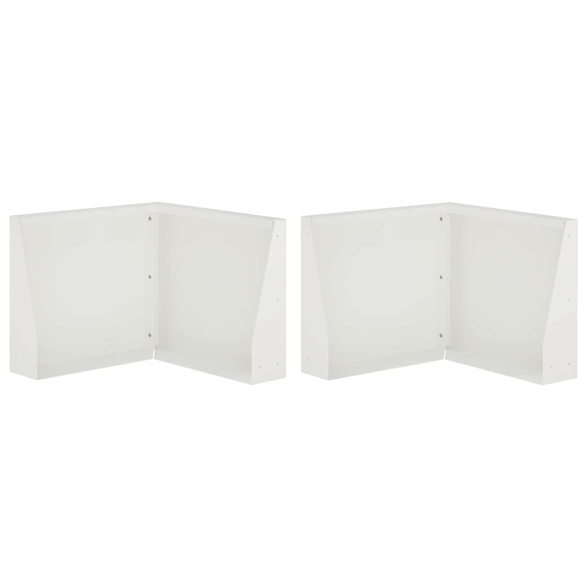 Retaining Wall 2 pcs 50 x 50 x 30 cm Steel White