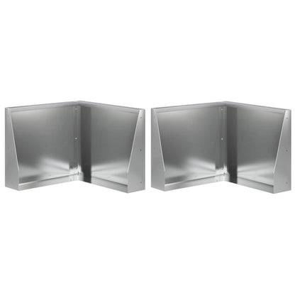 Retaining Wall 2 pcs 50 x 50 x 30 cm Galvanised Steel Silver