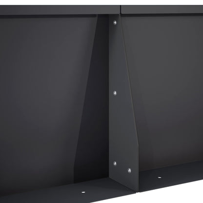 Retaining Wall 2 pcs 50 x 50 x 40 cm Steel Black
