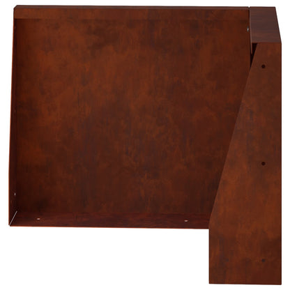 Retaining Wall 50 x 50 x 40 cm Weathering Steel Rusty