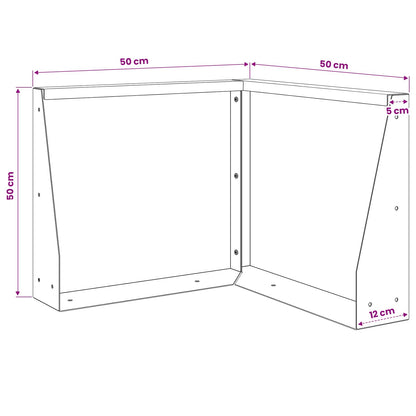 Retaining Wall 50 x 50 x 50 cm Steel White