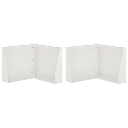 Retaining Wall 2 pcs 50 x 50 x 50 cm Steel White