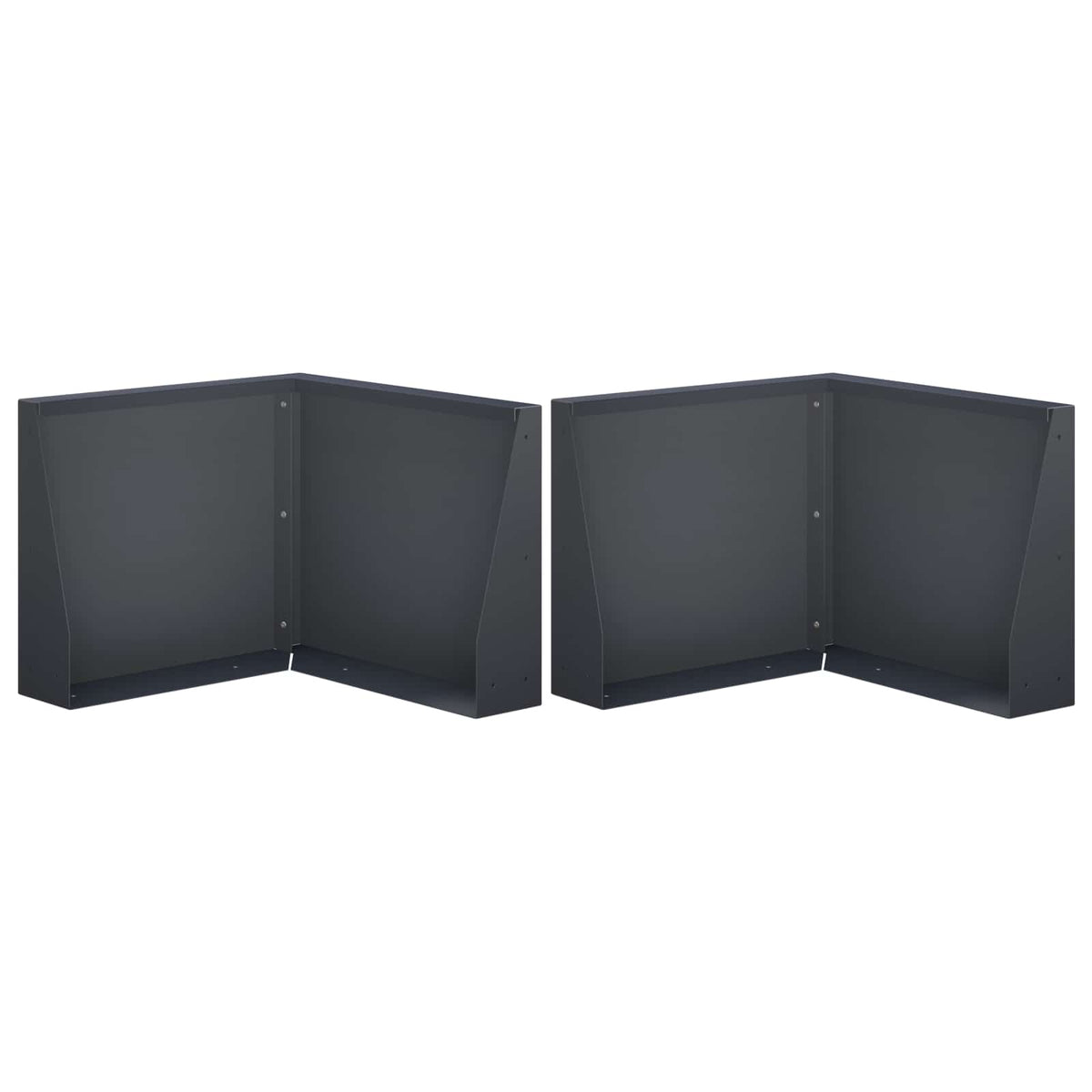 Retaining Wall 2 pcs 50 x 50 x 50 cm Steel Anthracite
