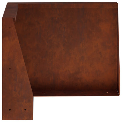 Retaining Wall 2 pcs 50 x 50 x 50 cm Weathering Steel Rusty