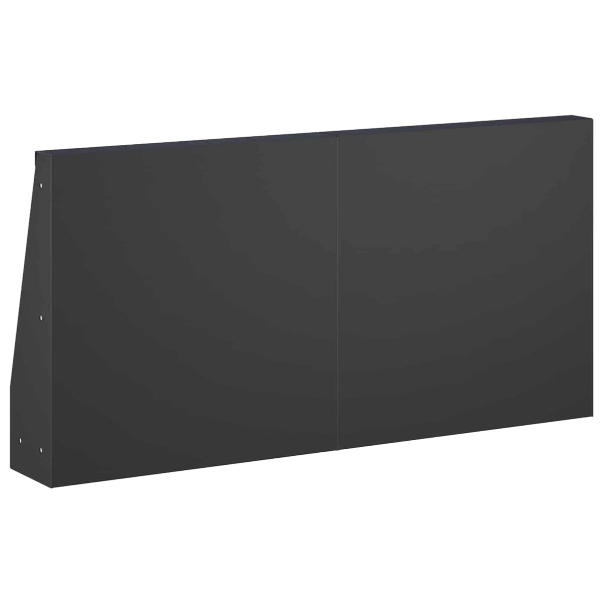 Retaining Wall 2 pcs 40 x 12 x 30 cm Steel Black