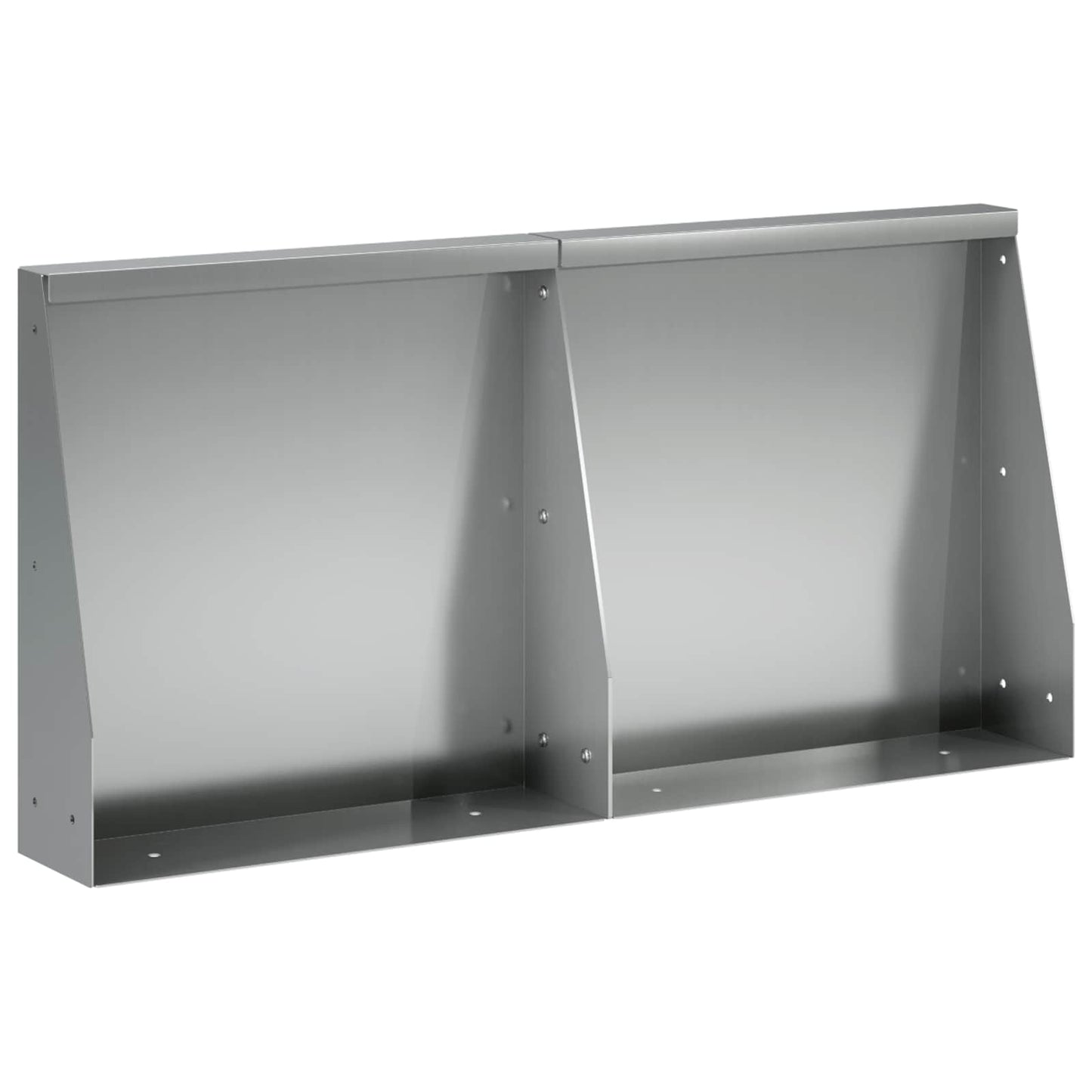 Retaining Wall 2 pcs 40 x 12 x 30 cm Galvanised Steel Silver