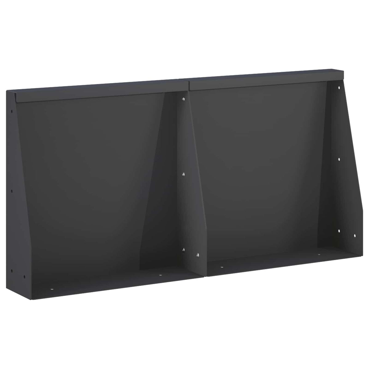 Retaining Wall 2 pcs 40 x 12 x 40 cm Steel Black