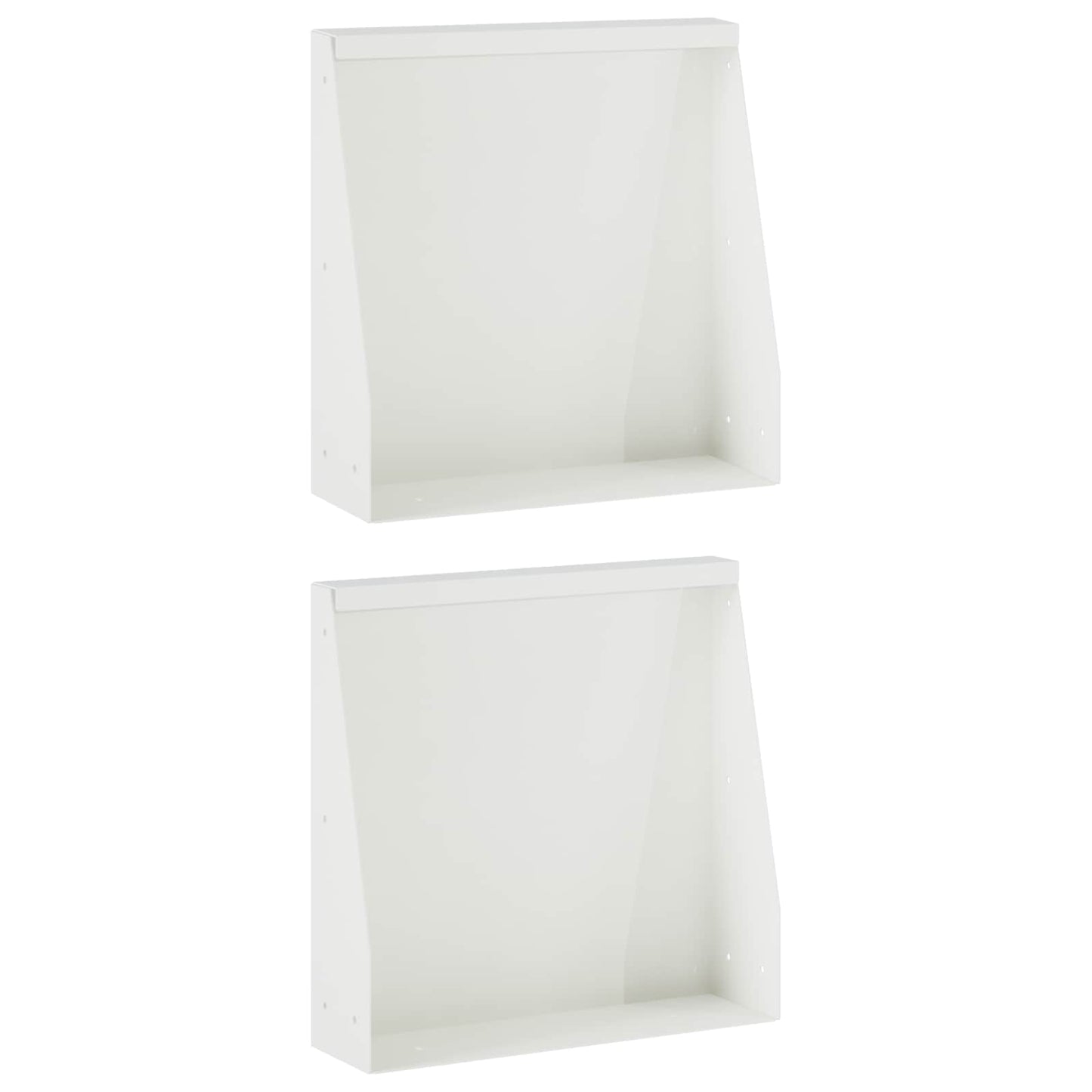 Retaining Wall 2 pcs 40 x 12 x 40 cm Steel White
