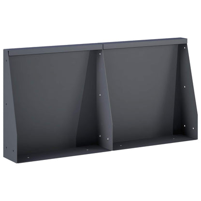 Retaining Wall 2 pcs 40 x 12 x 40 cm Steel Anthracite