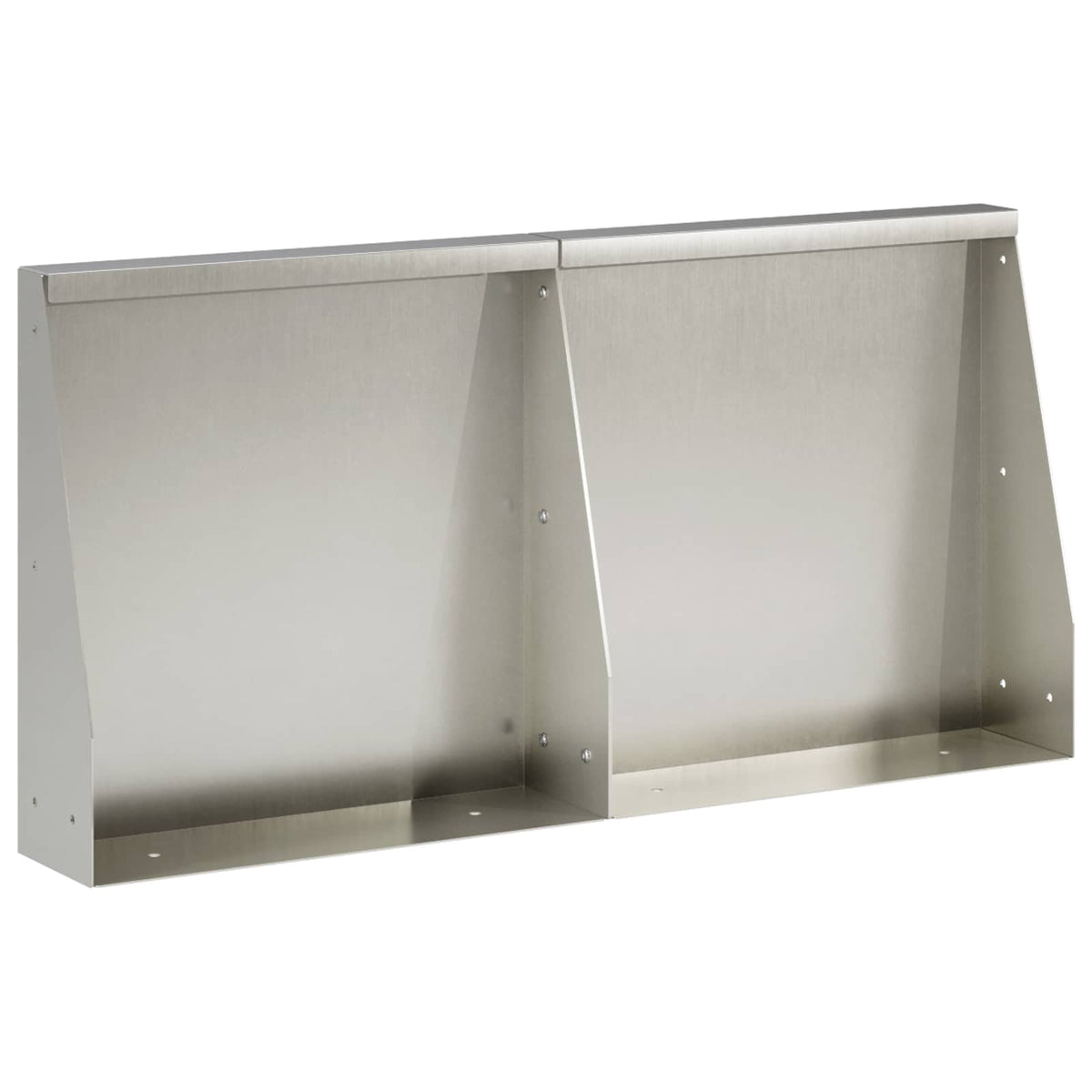 Retaining Wall 2 pcs 40 x 12 x 40 cm Stainless Steel Silver