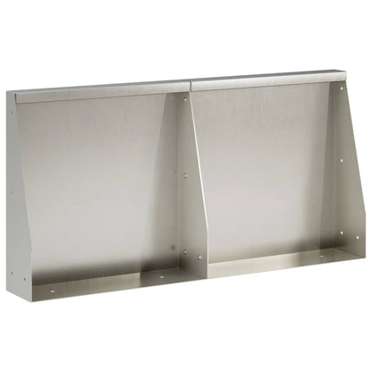 Retaining Wall 2 pcs 40 x 12 x 40 cm Stainless Steel Silver