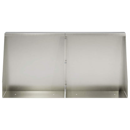 Retaining Wall 2 pcs 40 x 12 x 40 cm Stainless Steel Silver